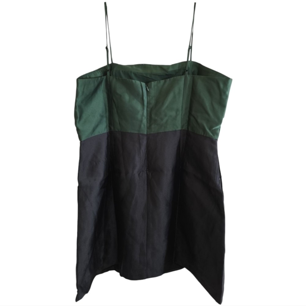 NWT Hutch For Free People Serena Bow Mini Dress 20W Green Black - Picture 7 of 12